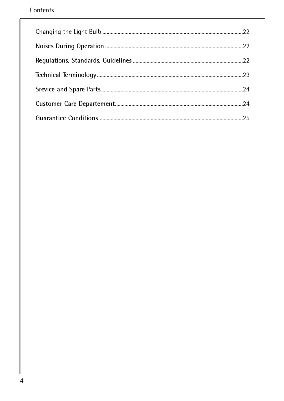 AEG S 60150 TK manual Contents 