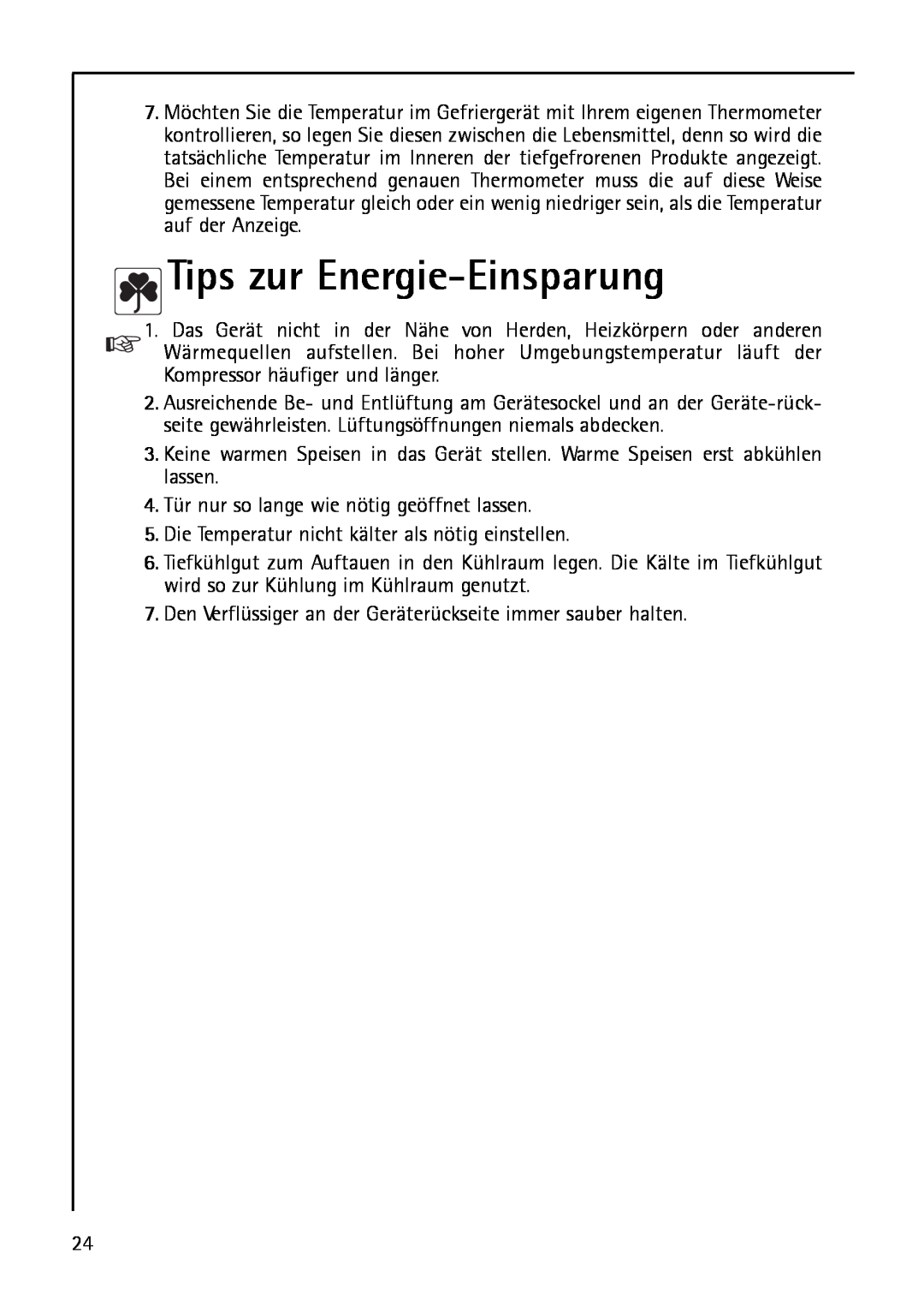 AEG S75348 KG8, S 75348 KG, S 75388 KG8 manual Tips zur Energie-Einsparung 