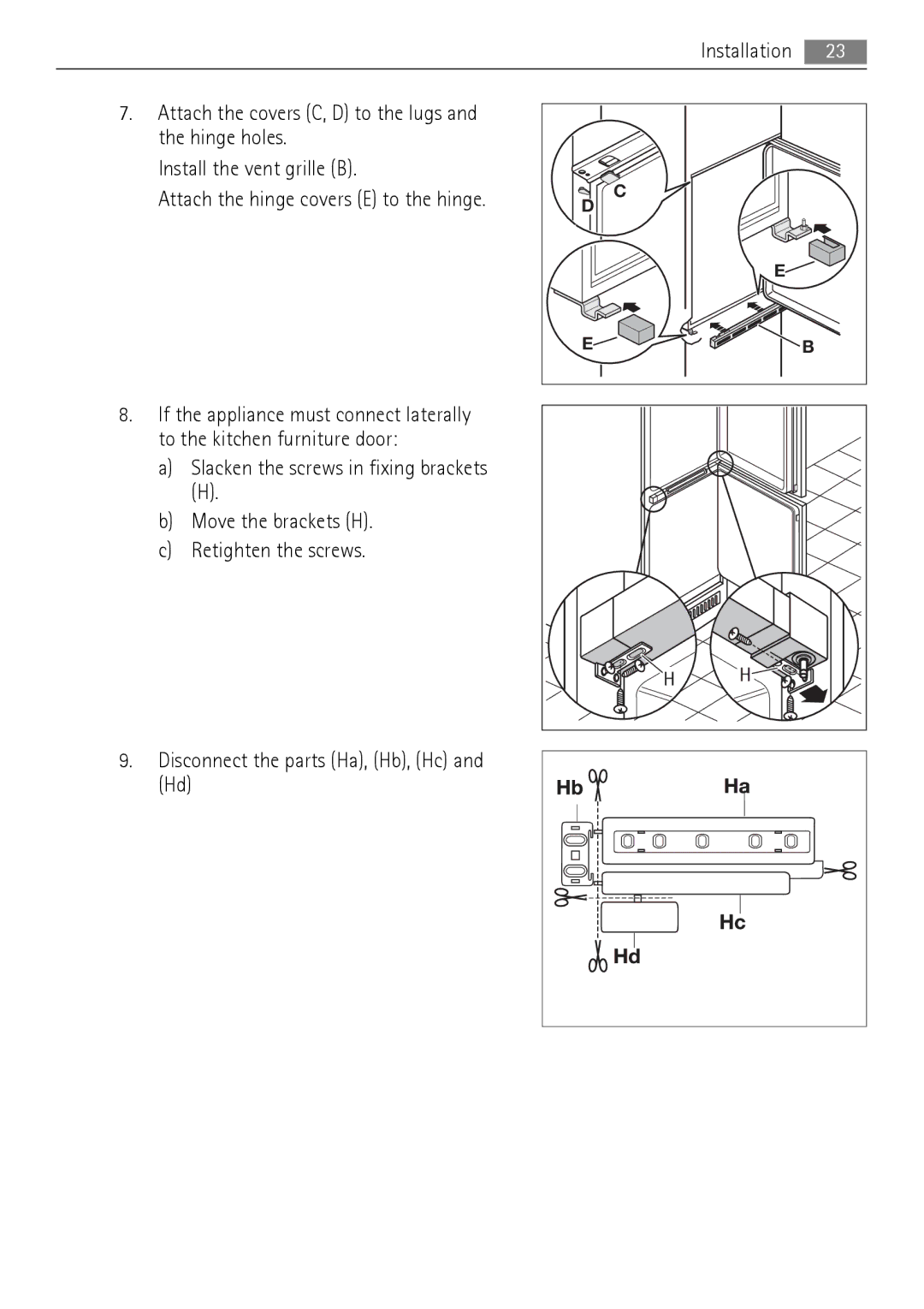 AEG SCT71900S0 user manual Installation 