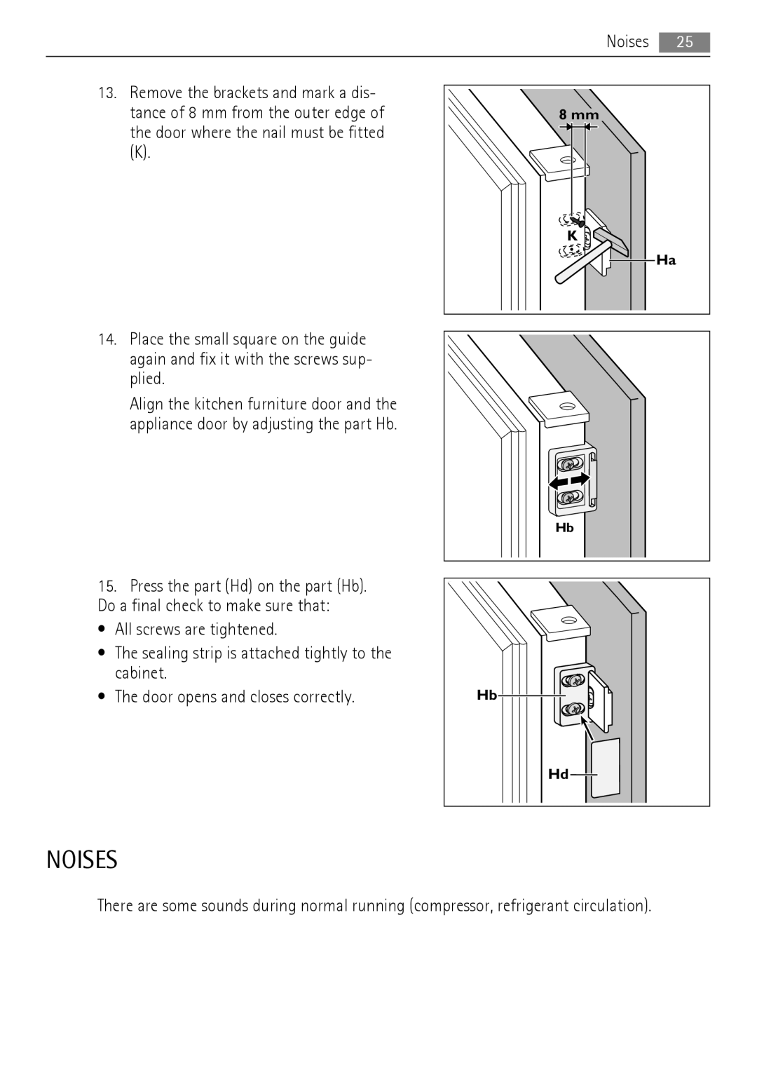 AEG SCT71900S0 user manual Noises 