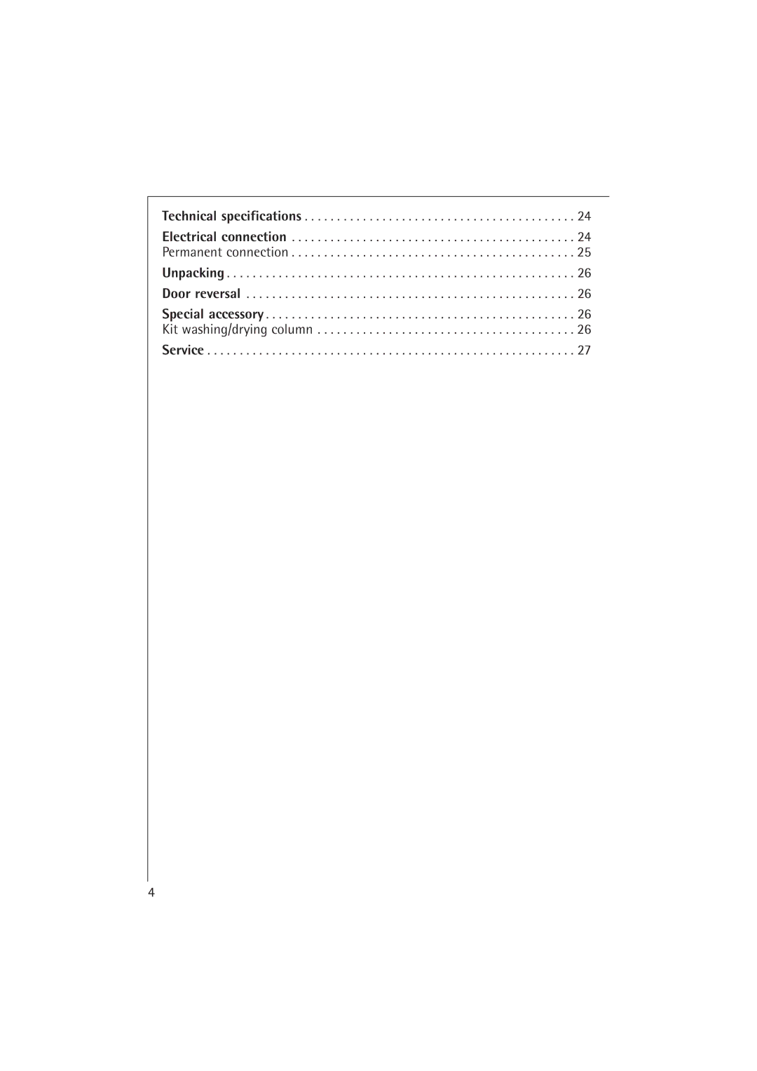 AEG T37400 operating instructions Technical specifications 