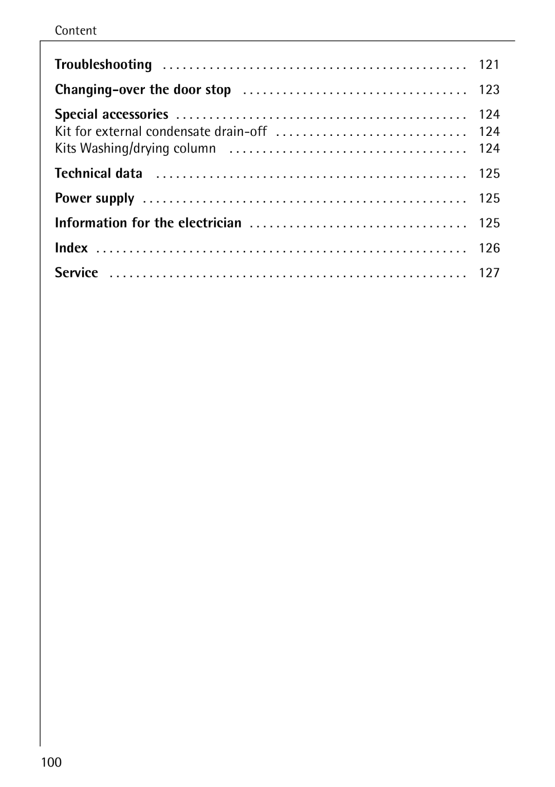 AEG T500 operating instructions 121 