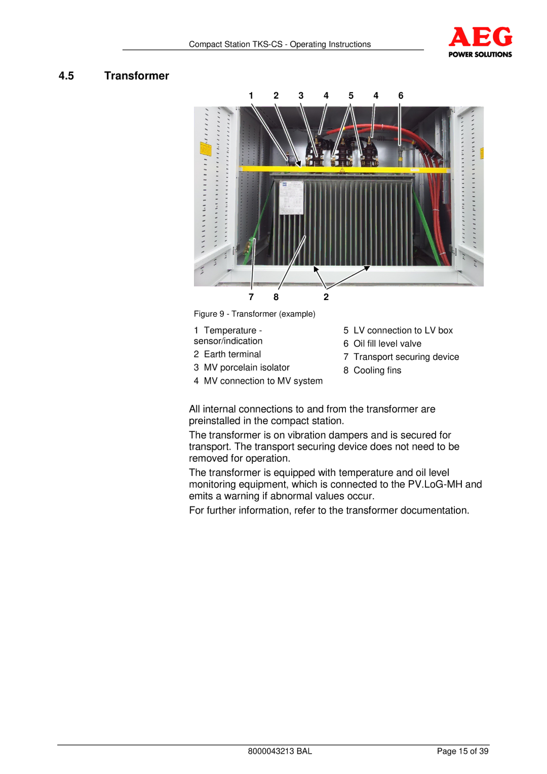 AEG TKS-CS operating instructions Transformer, 3 4 5 4 