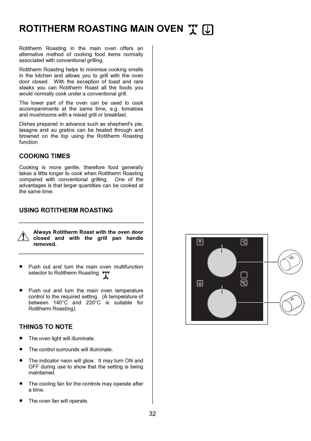 AEG U7101-4, 311704300 manual Rotitherm Roasting Main Oven, Using Rotitherm Roasting 