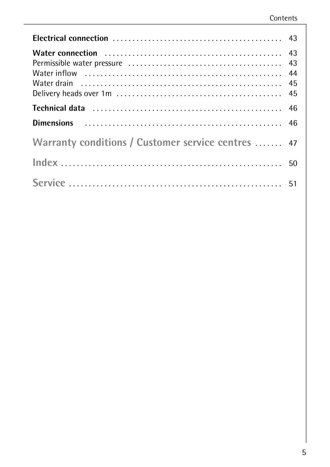 AEG W 1230 manual Warranty conditions / Customer service centres 