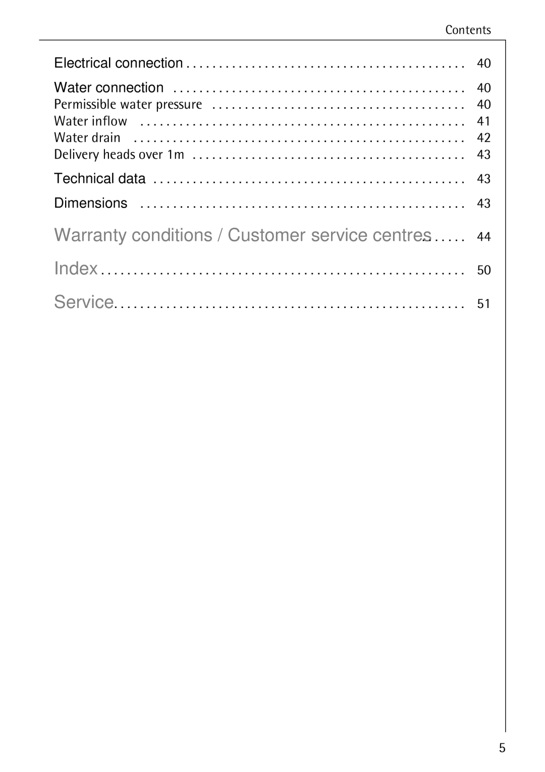 AEG W 730 manual Warranty conditions / Customer service centres 