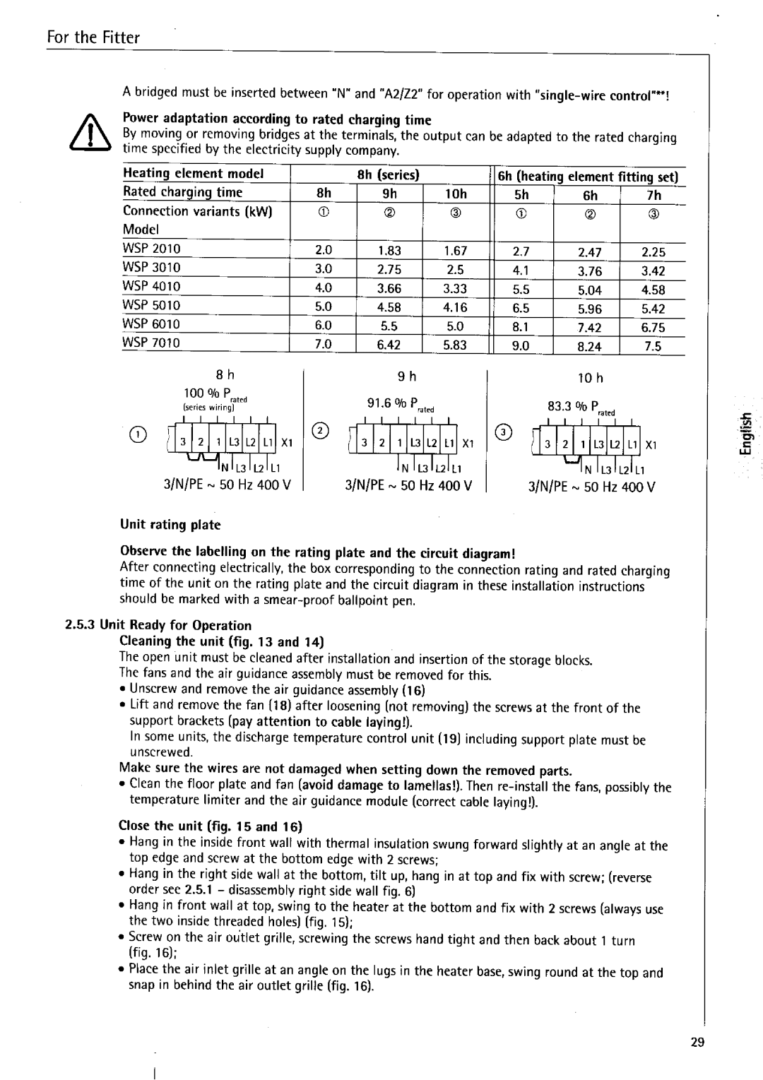 AEG WSP 6010, WSP 3010, WSP 4010, WSP 2010, WSP 7010, WSP 5010 manual 