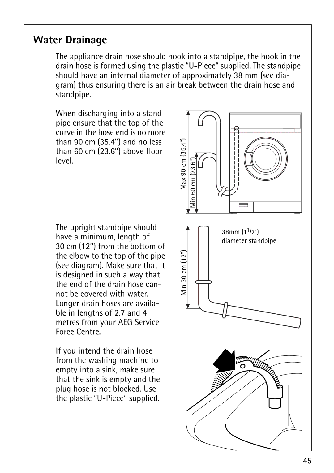 Aegis Micro 50420 manual Water Drainage 