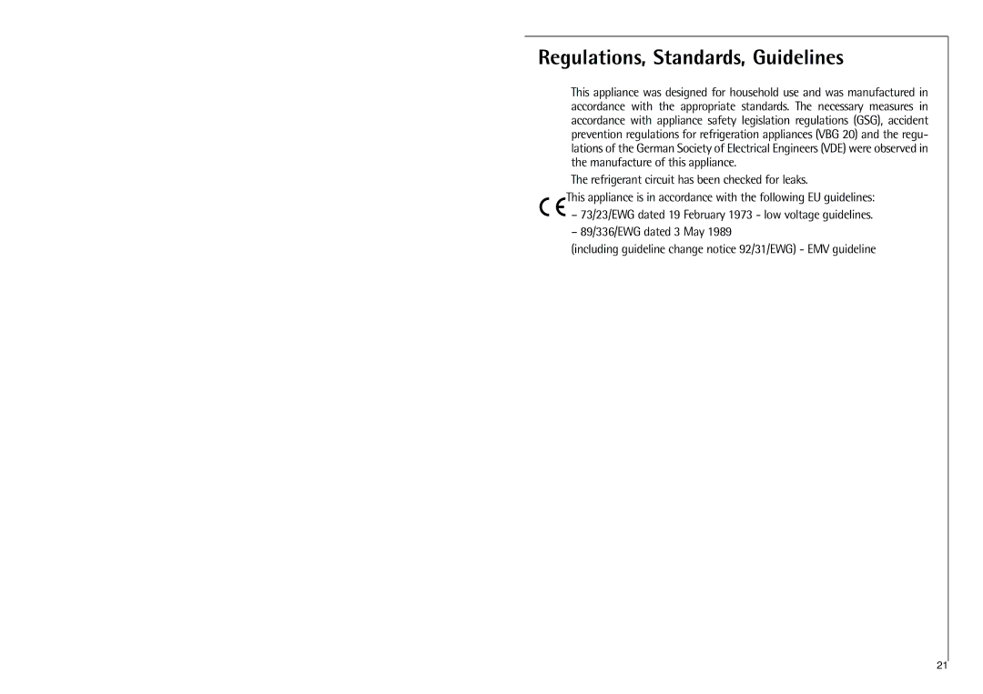 Aegis Micro C 8 16 41-4i installation instructions Regulations, Standards, Guidelines 