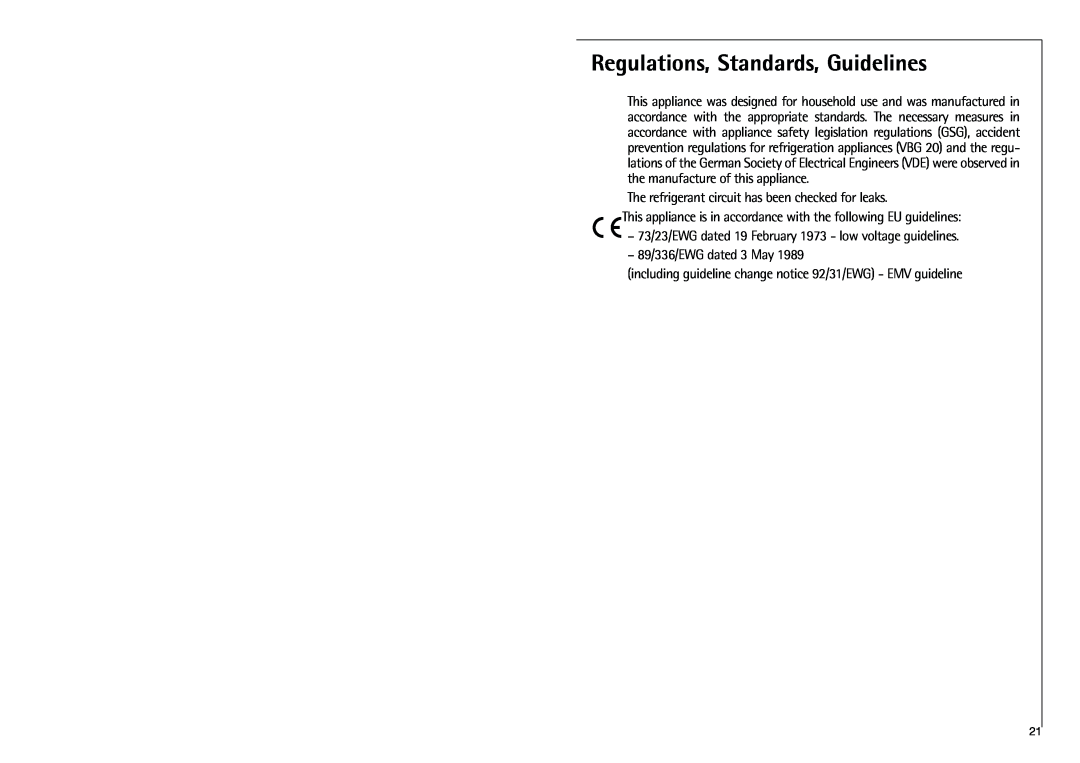 Aegis Micro C 8 16 41-4i installation instructions Regulations, Standards, Guidelines 