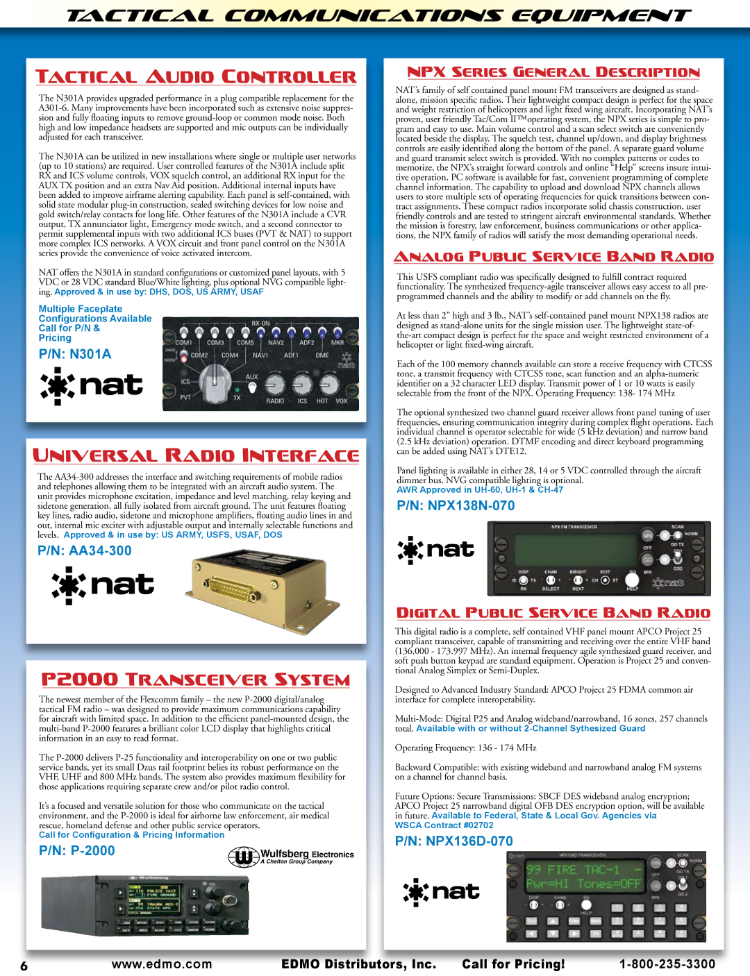 AeroComm SPH Series manual P2000TRANSCEIVERSYSTEM, Ing. Approved & in use by DHS, DOS, US ARMY, Usaf, Wsca Contract #02702 