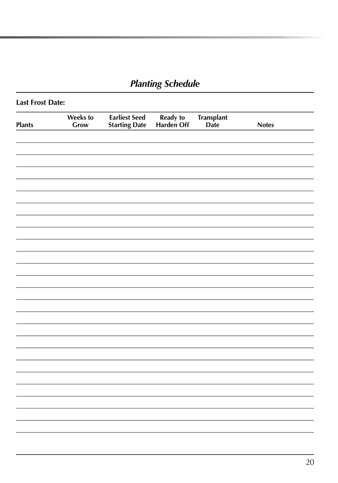 AeroGarden 507140-0000 AD manual Planting Schedule 