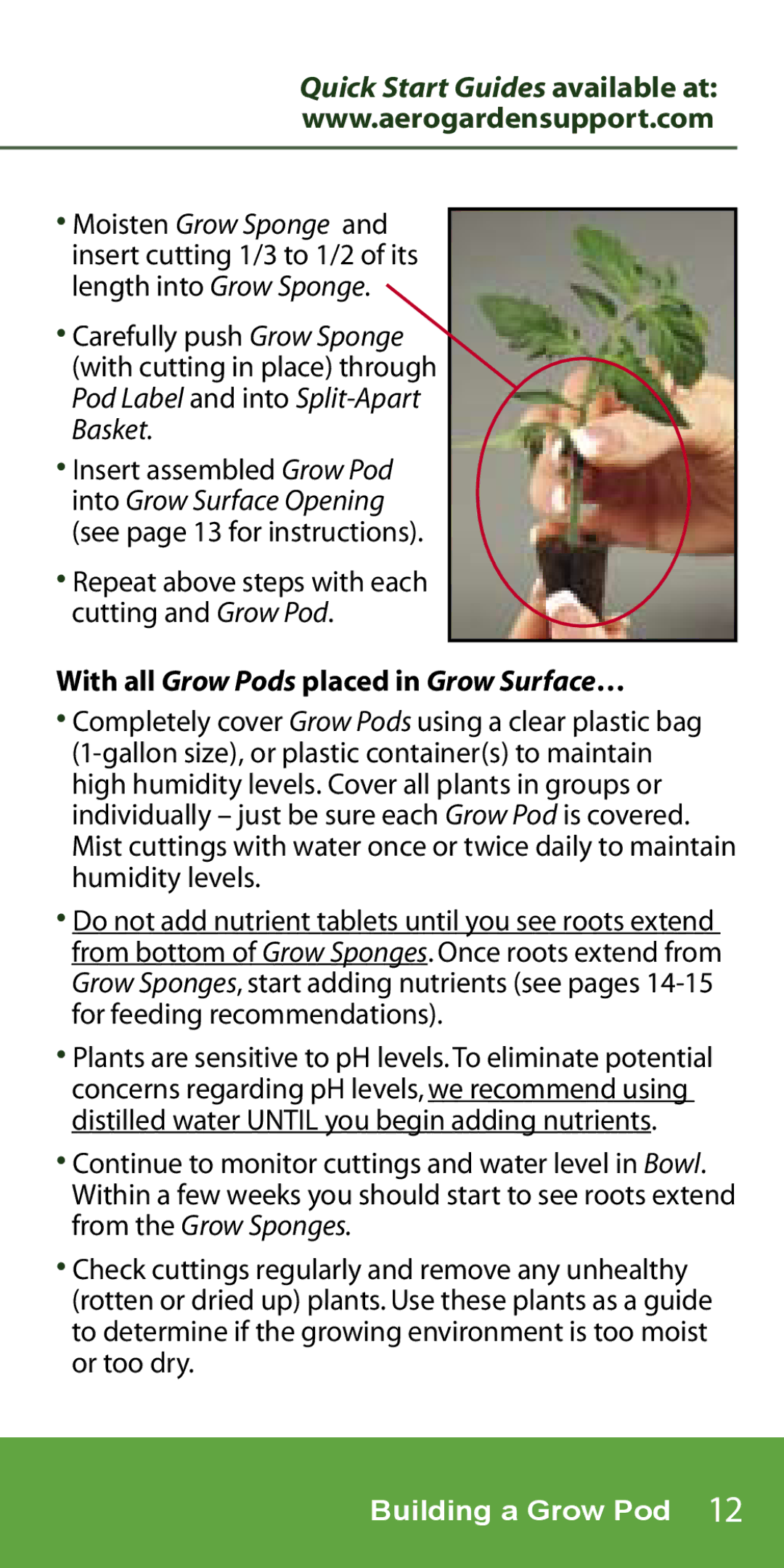 AeroGarden 1-Season, 7-Pod manual With all Grow Pods placed in Grow Surface… 