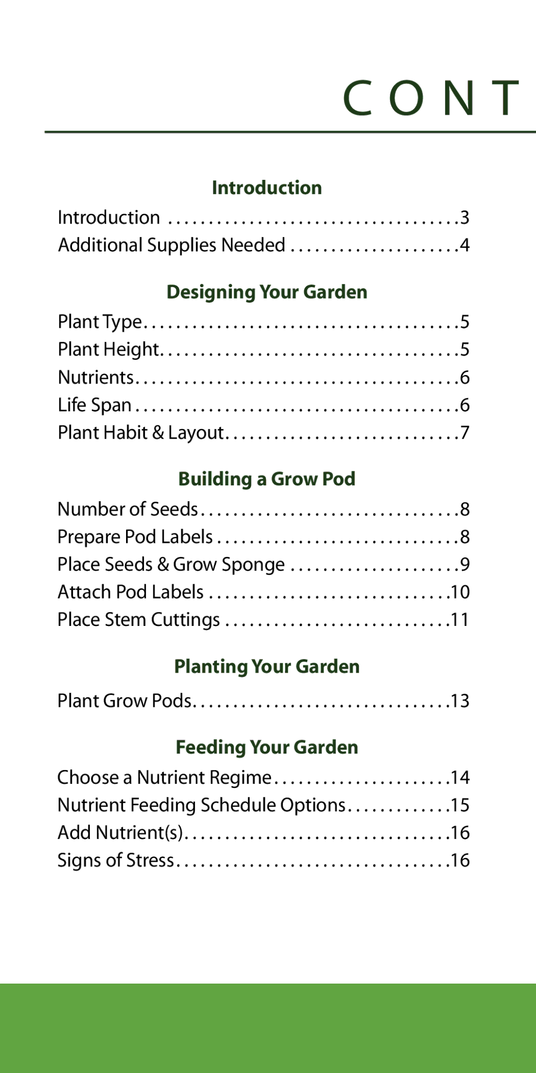 AeroGarden 7-Pod, 1-Season manual Planting Your Garden, Feeding Your Garden 