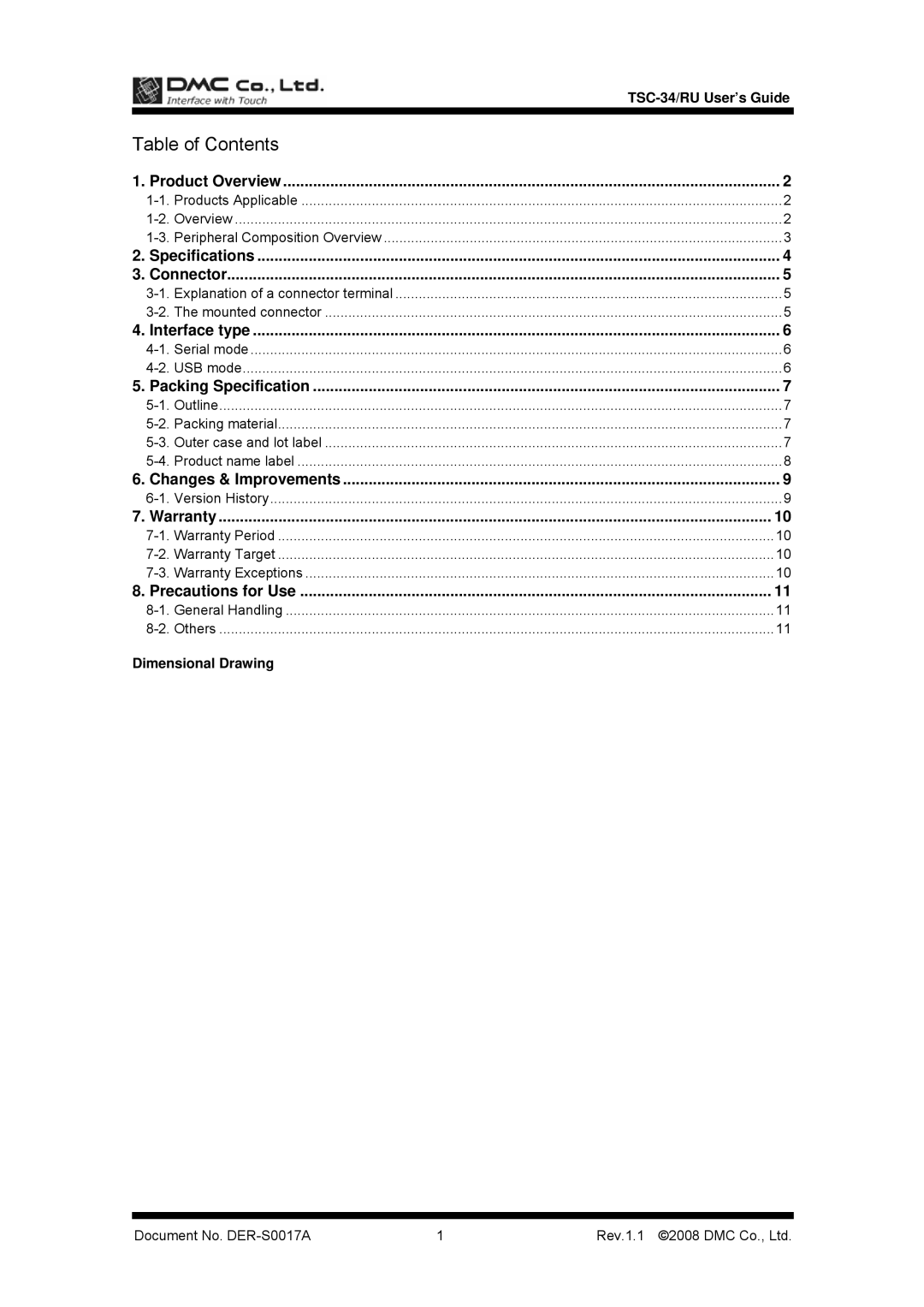 AG Neovo TSC-34/RU manual Table of Contents 