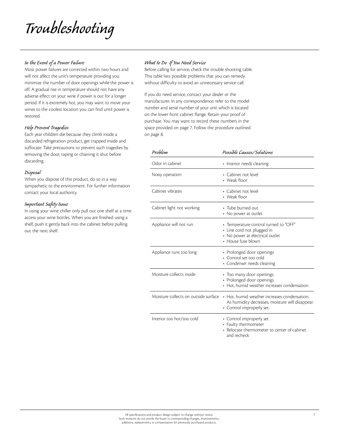 Aga Ranges 6WCA, 115V manual Troubleshooting 