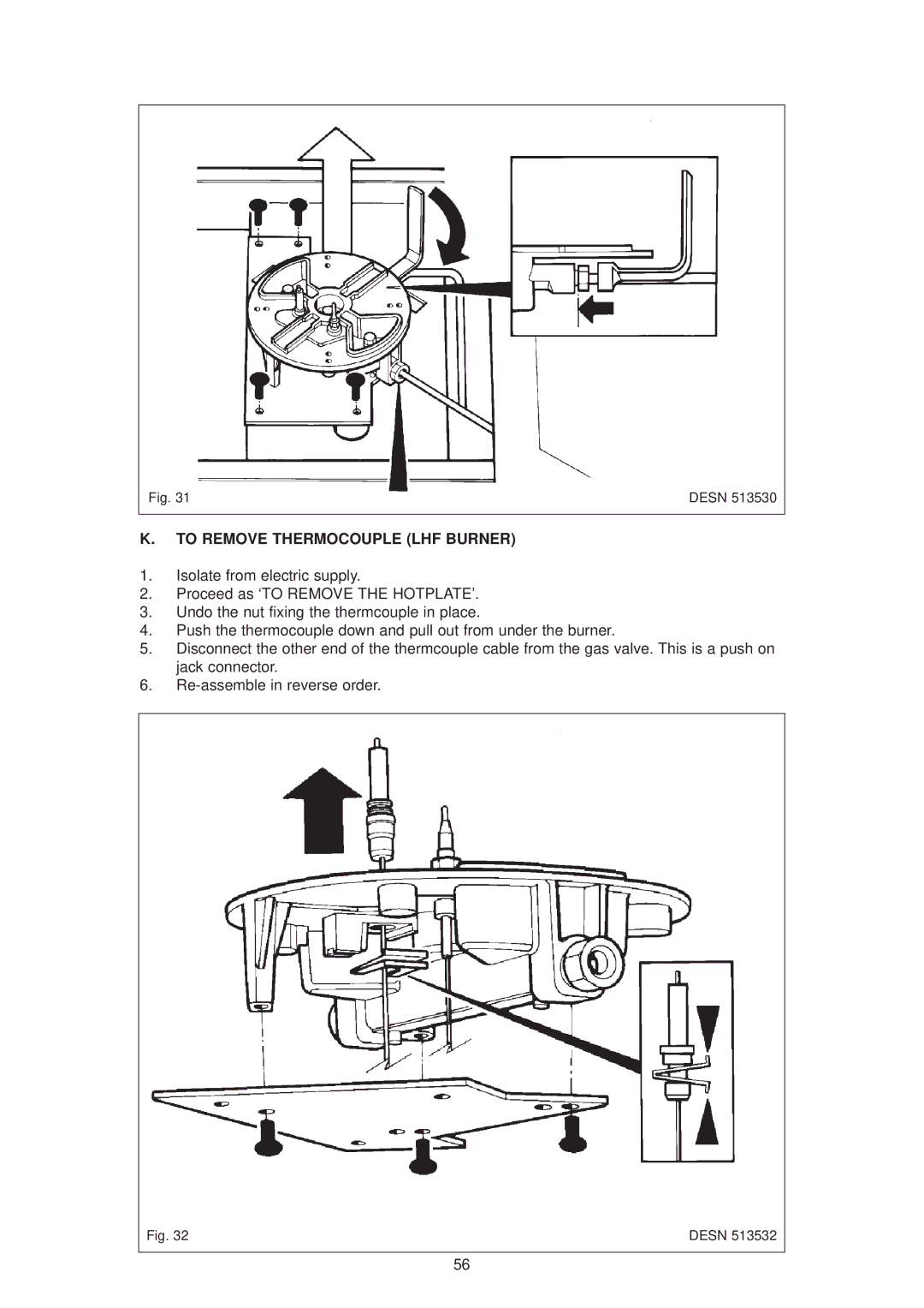 Aga Ranges 6-4 Series owner manual To Remove Thermocouple LHF Burner 