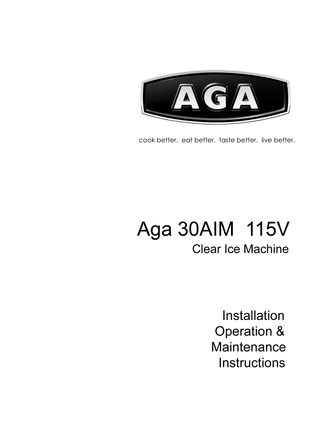 Aga Ranges ACIM-15 manual 