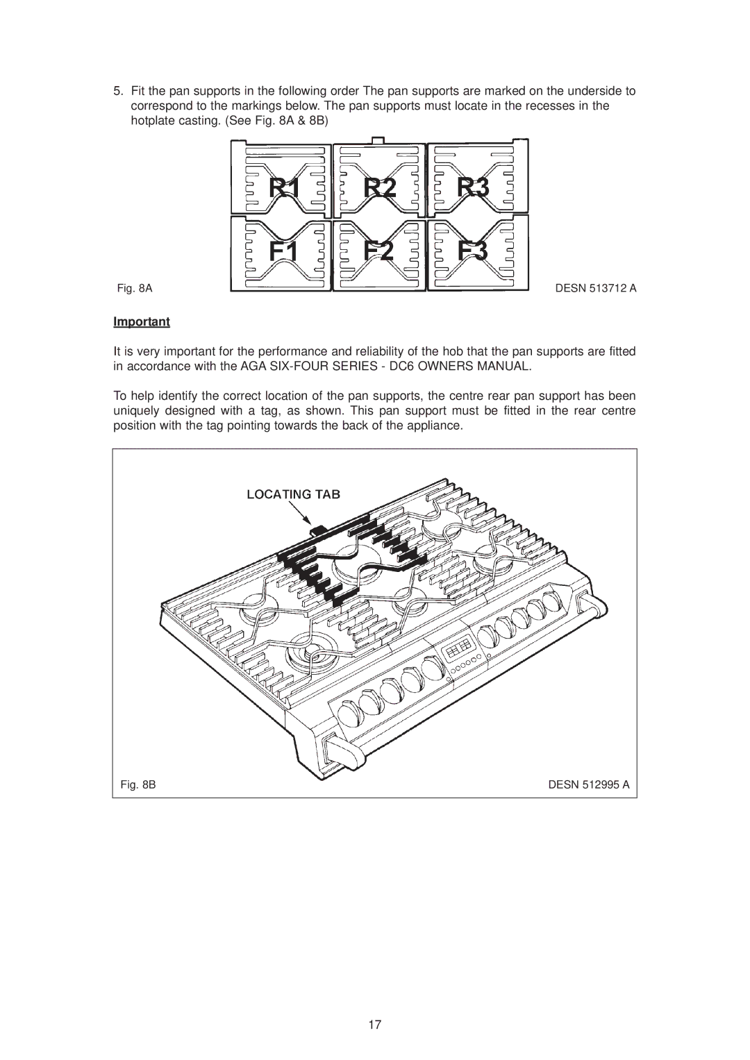 Aga Ranges DC6 (FFD) owner manual Desn 512995 a 