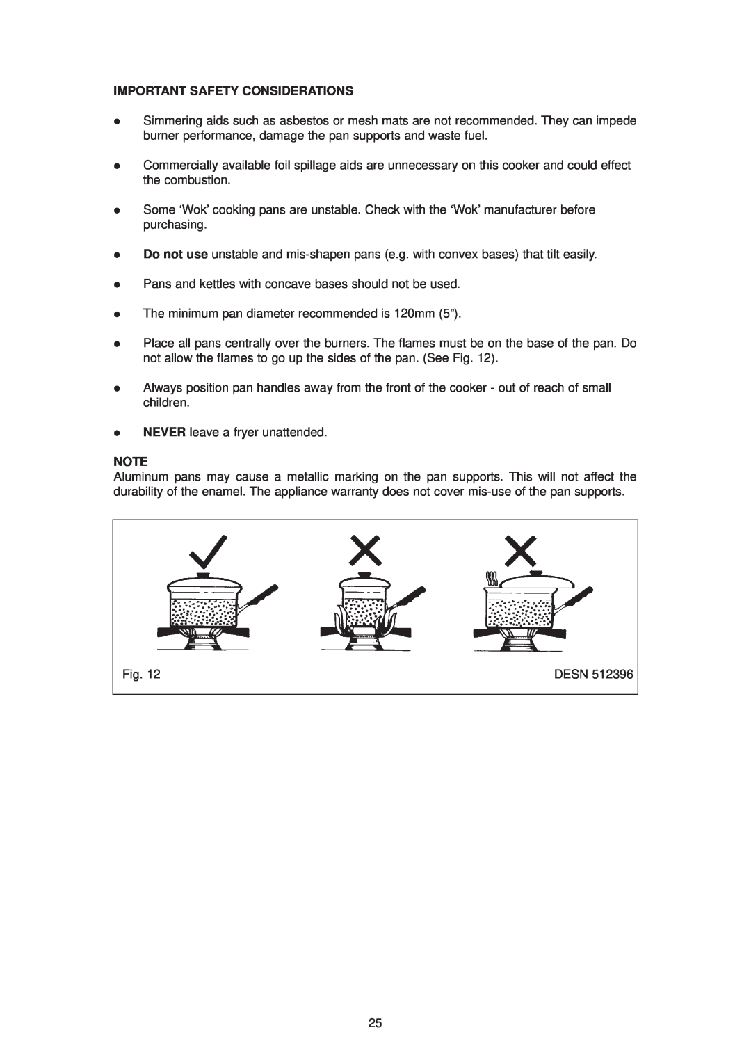 Aga Ranges DC6 (FFD) owner manual Important Safety Considerations 
