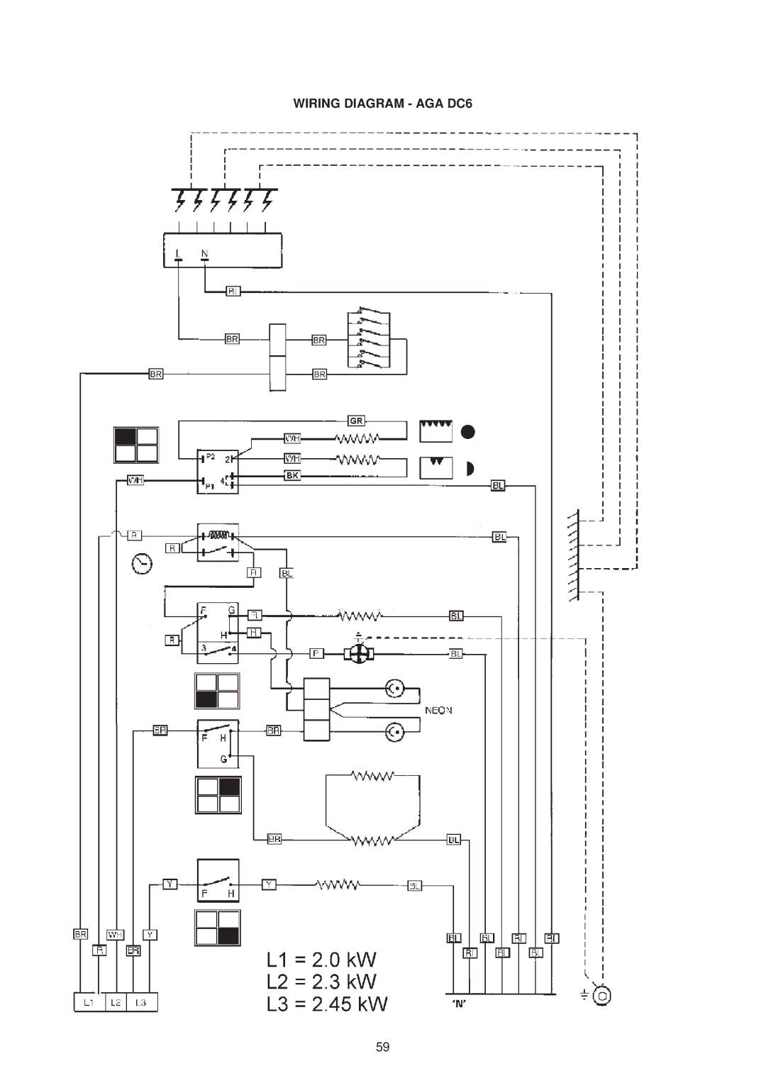 Aga Ranges DESN 512387 A owner manual Wiring Diagram AGA DC6 