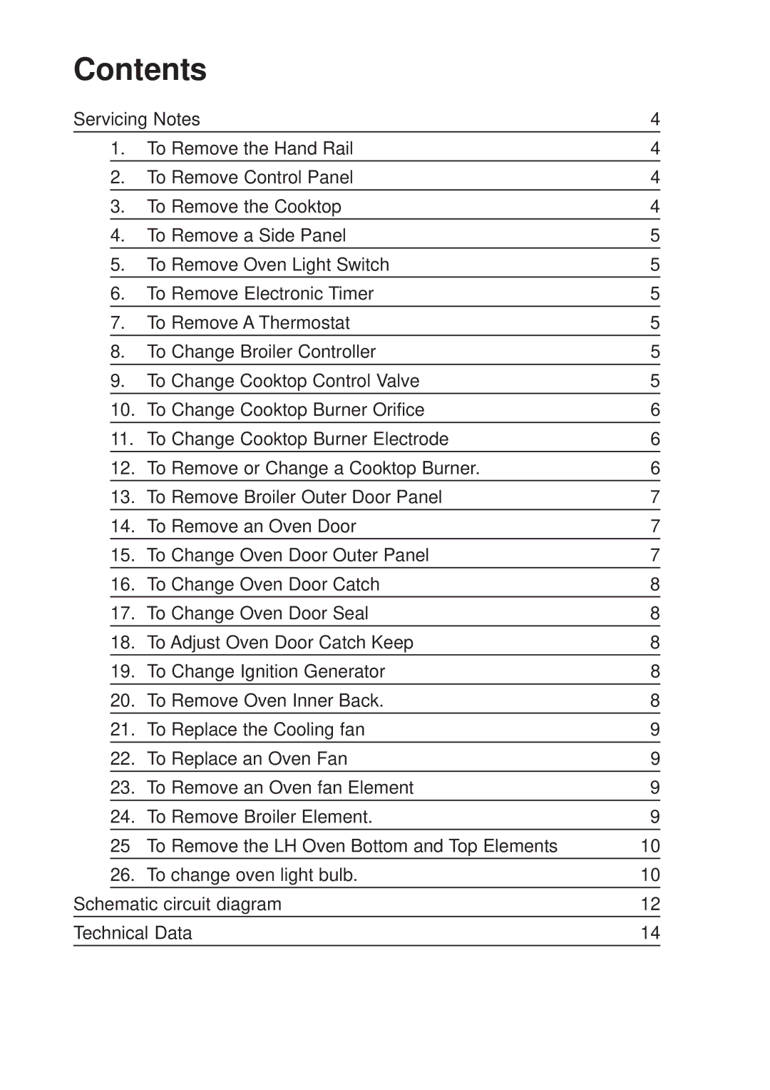 Aga Ranges F104010-01 manual Contents 