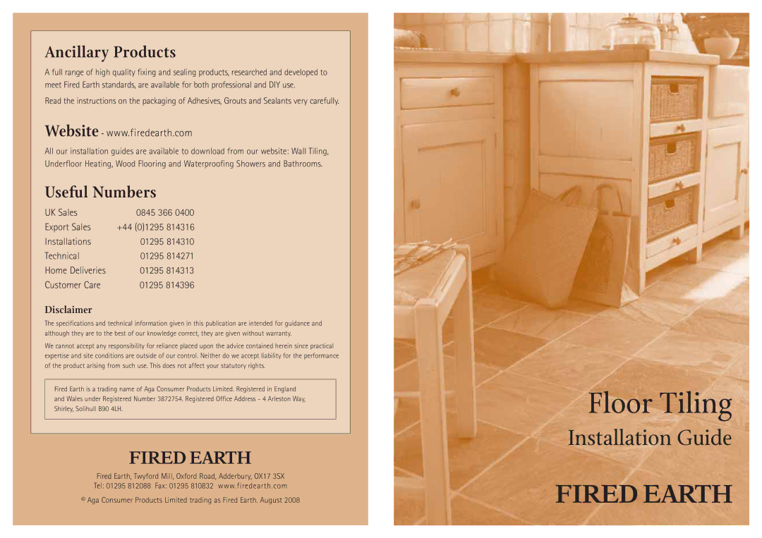 Aga Ranges Fired Earth specifications Ancillary Products, Useful Numbers, Disclaimer, +44 01295, Home Deliveries 