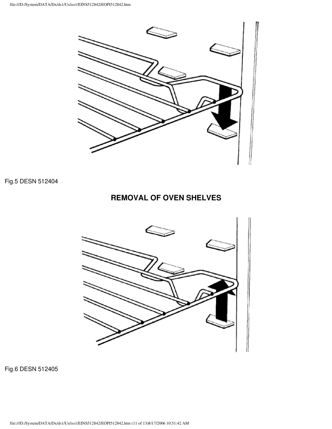 Aga Ranges GC3 manual Removal of Oven Shelves 