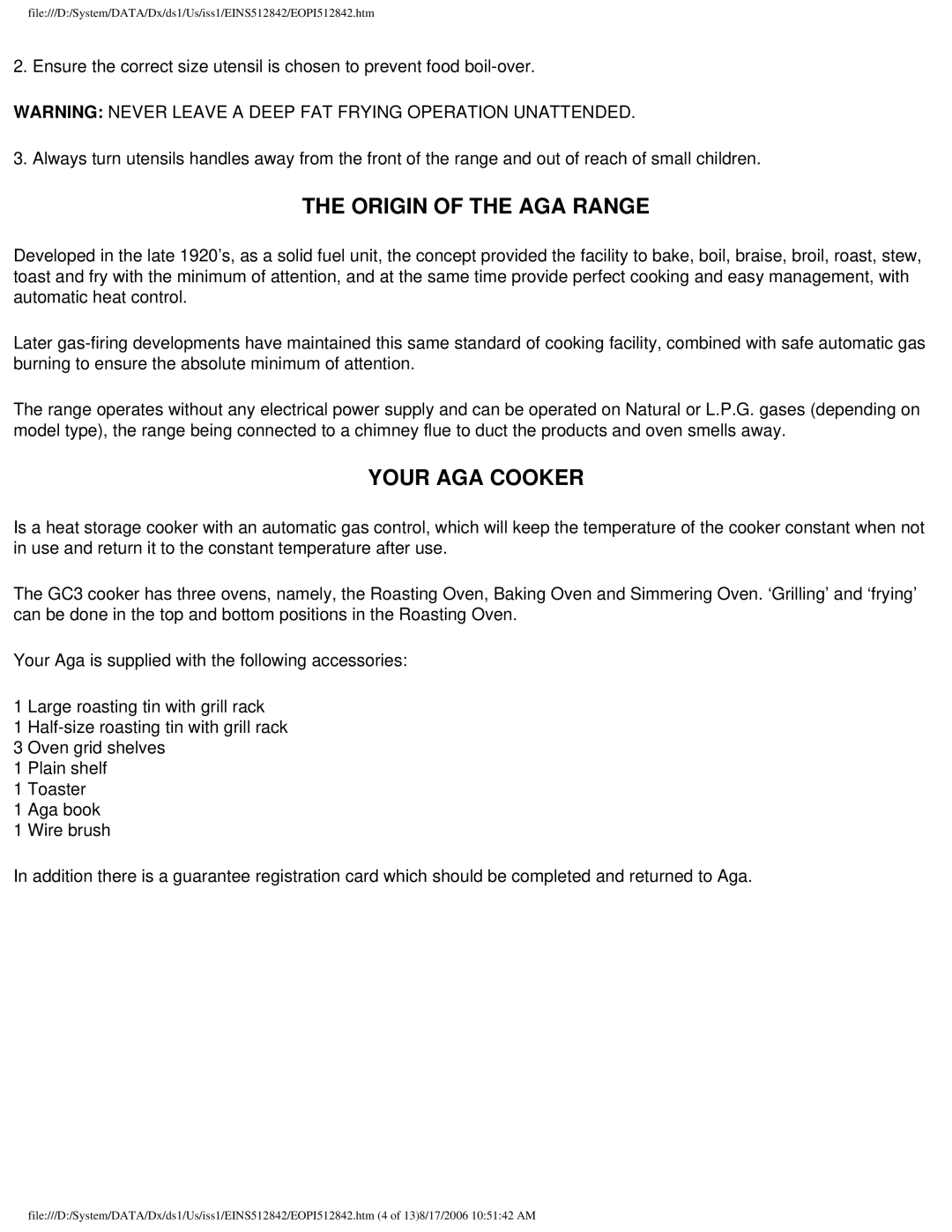 Aga Ranges GC3 manual Origin of the AGA Range, Your AGA Cooker 