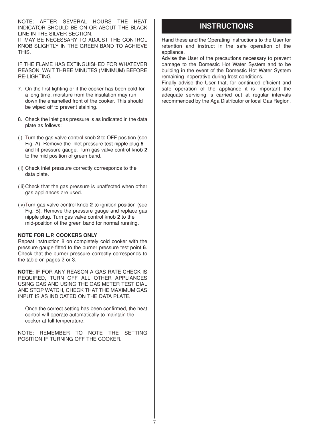 Aga Ranges GEB, GCB installation instructions Instructions 