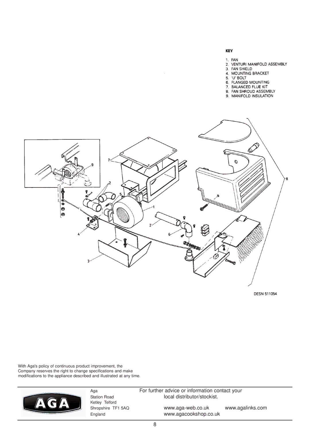 Aga Ranges GEB, GCB installation instructions For further advice or information contact your 