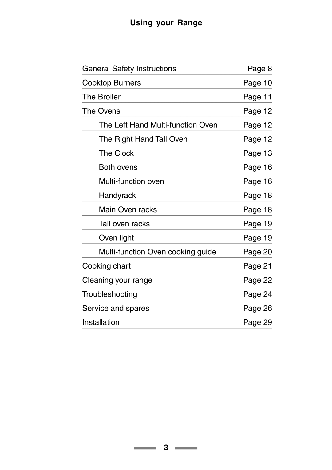 Aga Ranges U104601-01 manual Using your Range 