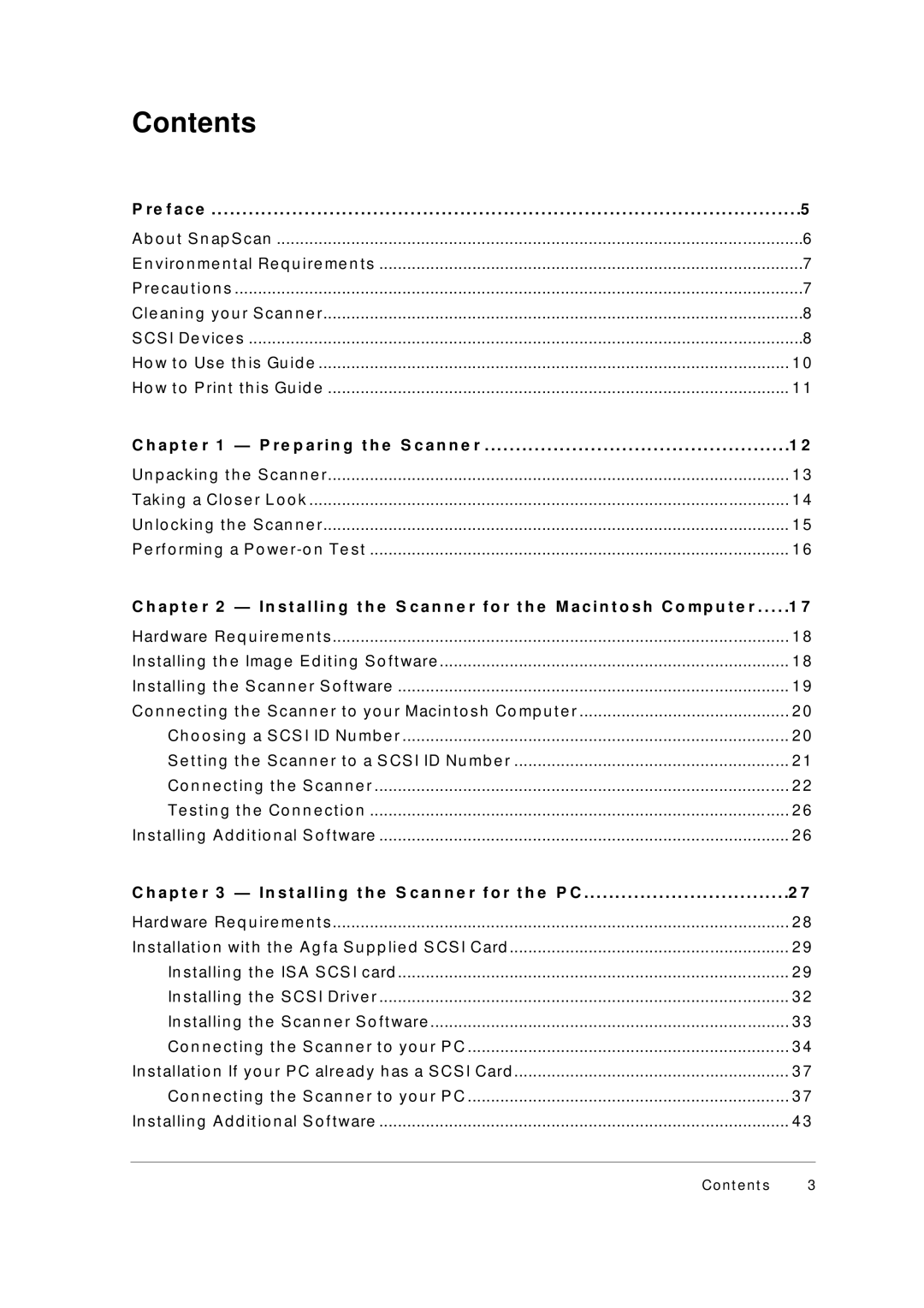 AGFA 1236S appendix Contents 