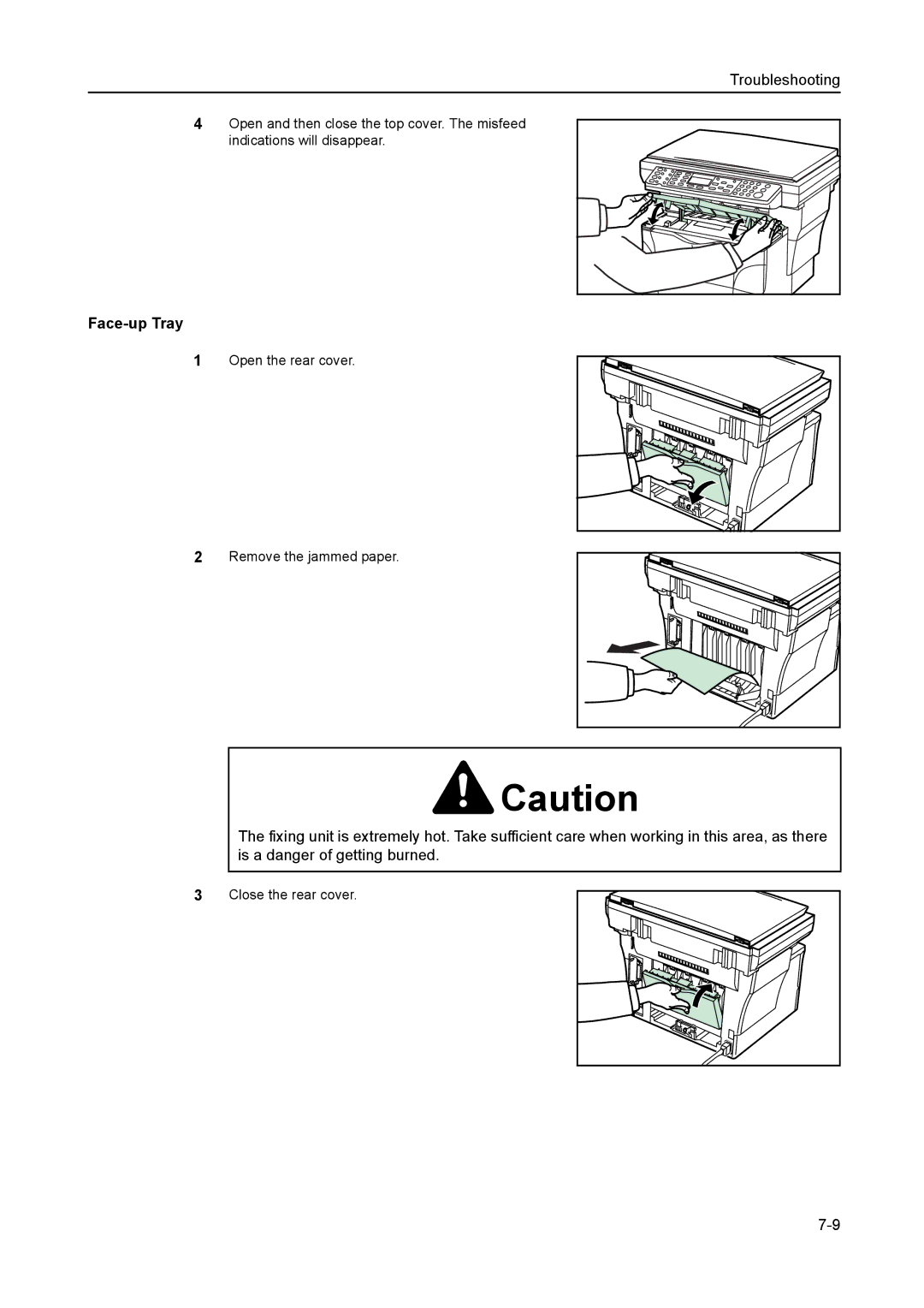 AGFA 1815 Copier manual Face-up Tray 