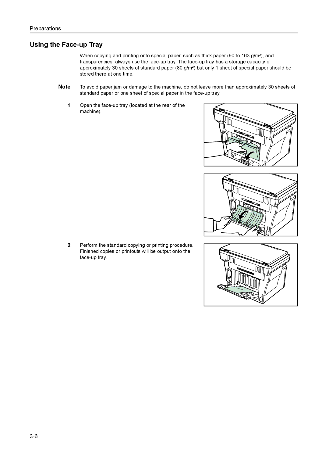 AGFA 1815 Copier manual Using the Face-up Tray 