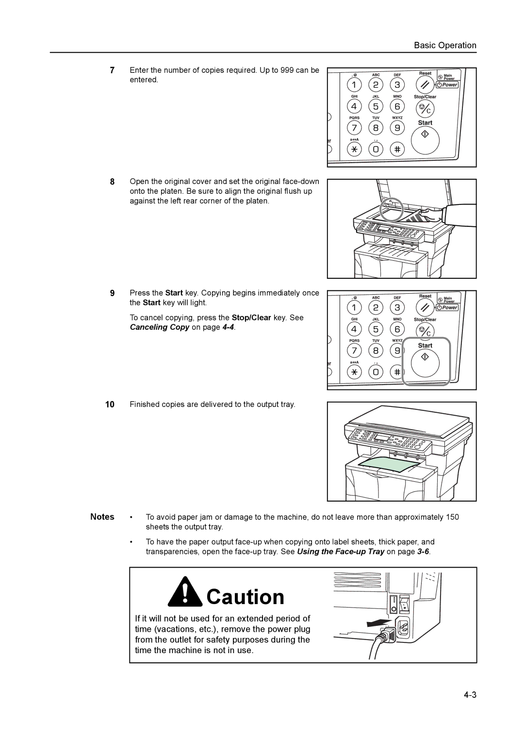 AGFA 1815 Copier manual Canceling Copy on 