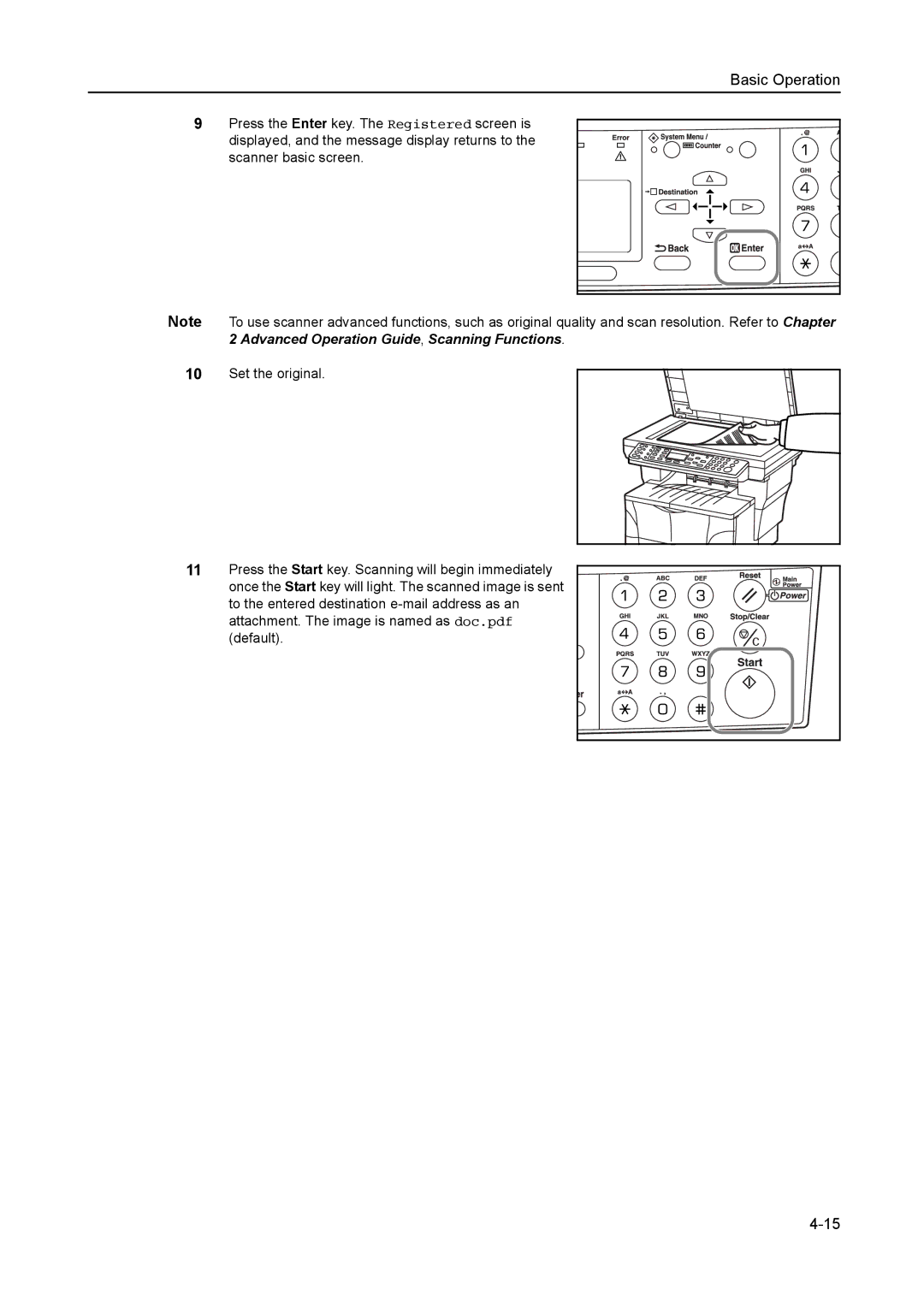 AGFA 1815 Copier manual Basic Operation 