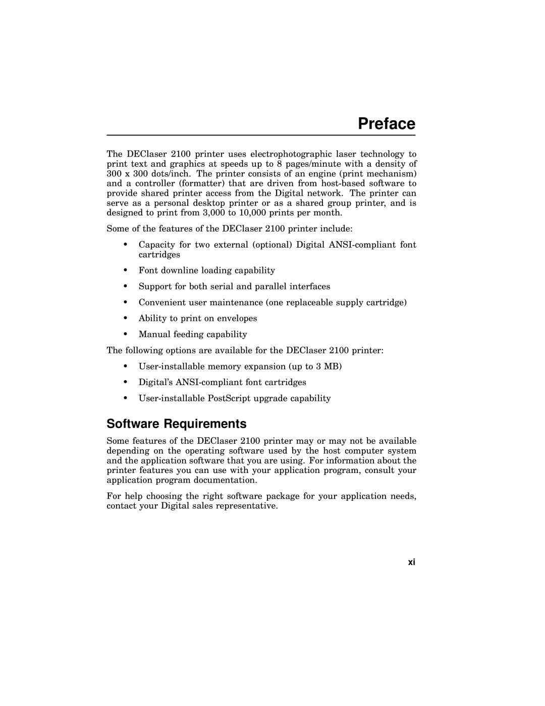 AGFA 2100 manual Preface, Software Requirements 