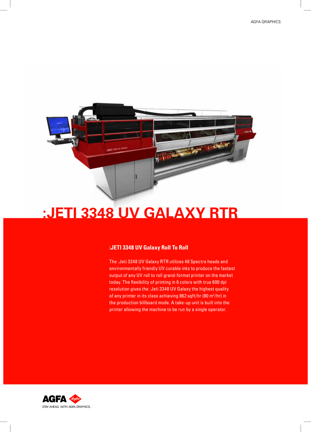 AGFA manual Jeti 3348 UV Galaxy RTR 