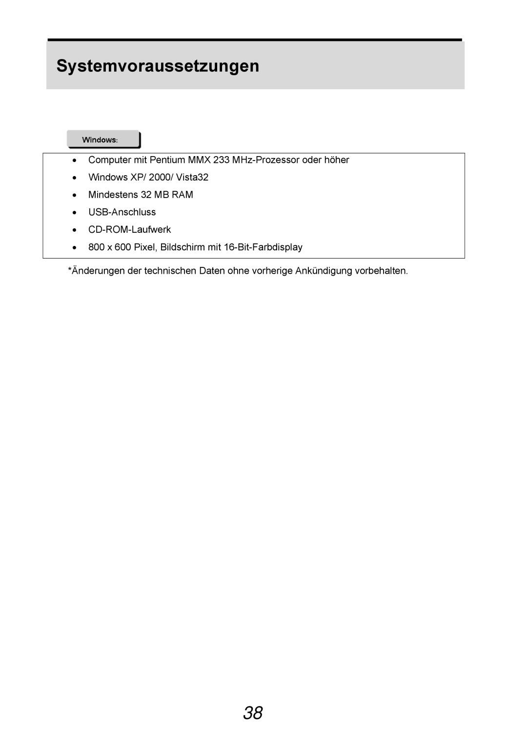 AGFA 505-D manual Systemvoraussetzungen 