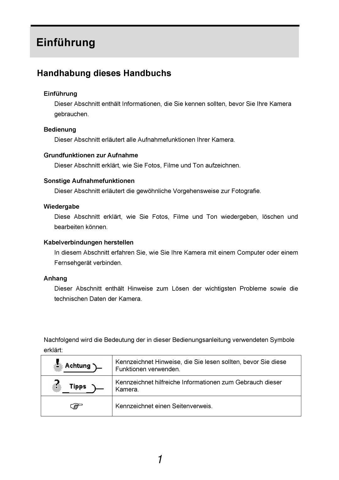 AGFA 505-D manual Einführung, Handhabung dieses Handbuchs 