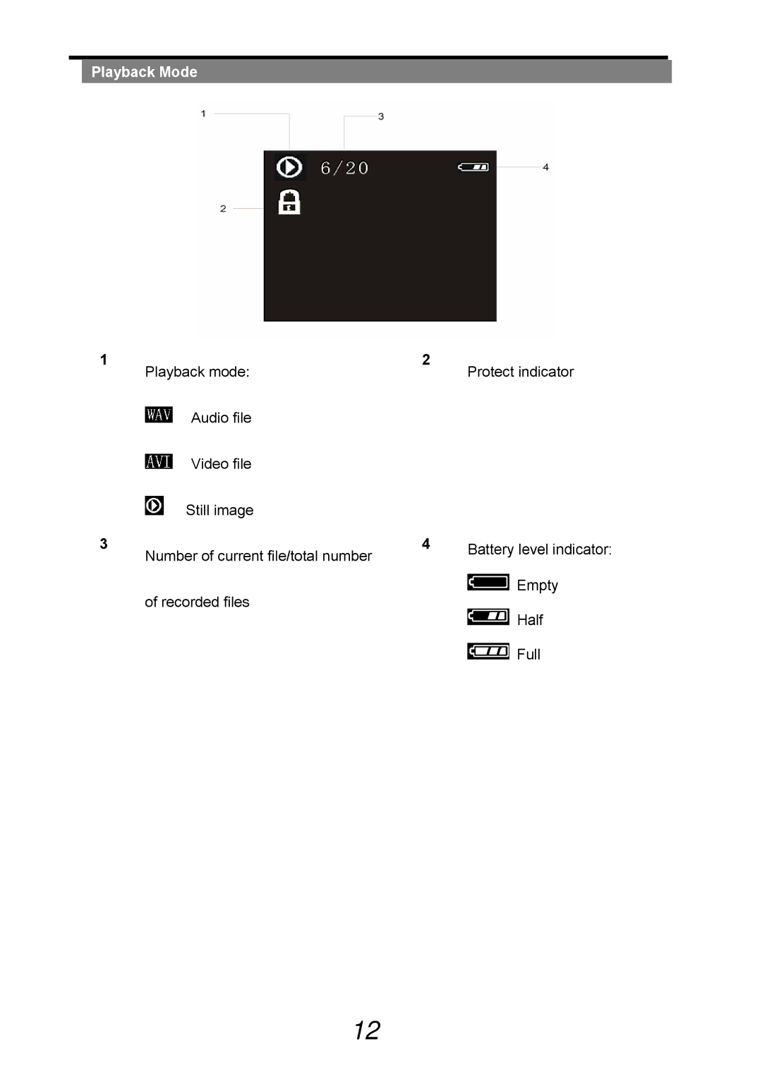 AGFA 505-D user manual Playback Mode 