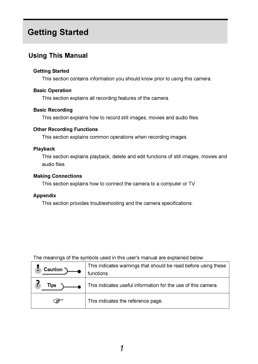 AGFA 505-D user manual Getting Started, Using This Manual, Other Recording Functions, Making Connections 