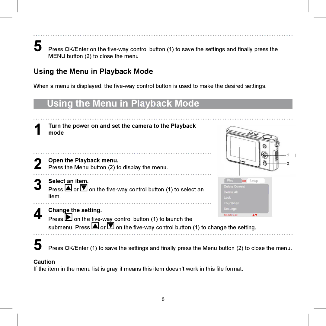 AGFA 500-D, 510-D, 505-D operating instructions Change the setting 