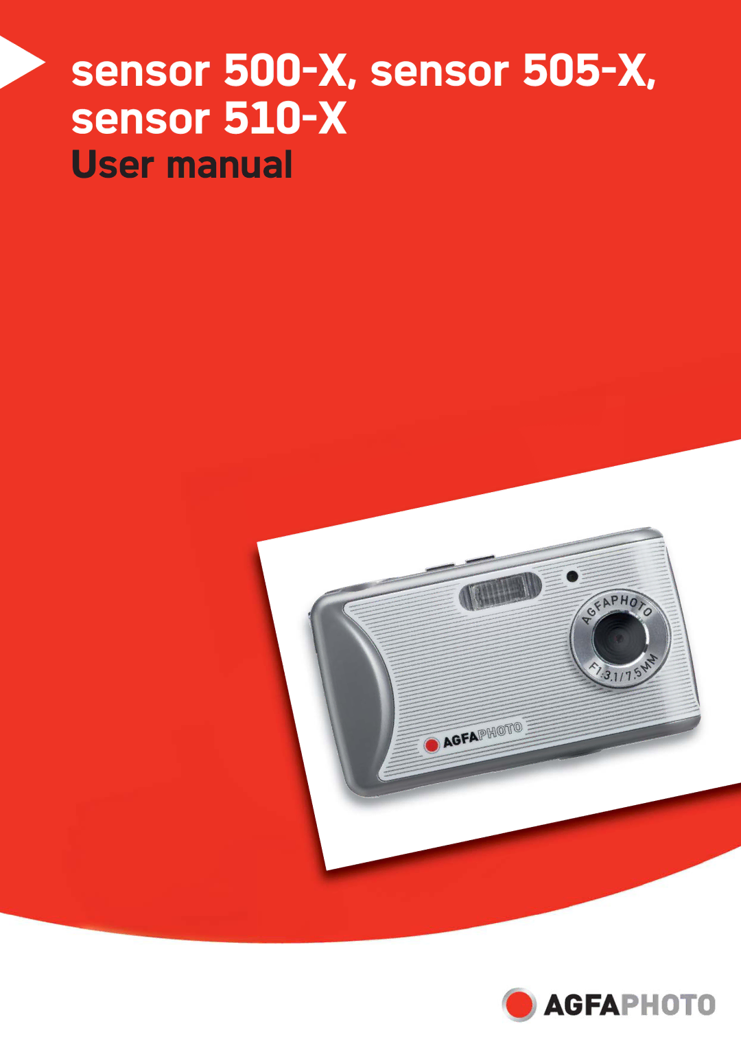 AGFA 510-X user manual Sensor 500-X, sensor 505-X, sensor 