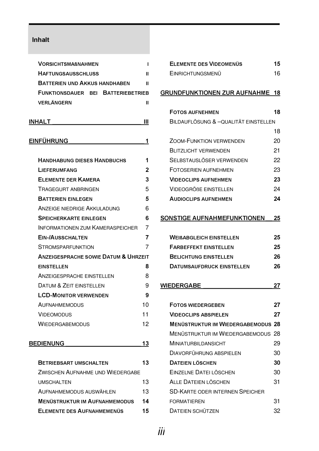 AGFA 510-X, 500-X user manual Inhalt, Wiedergabe 