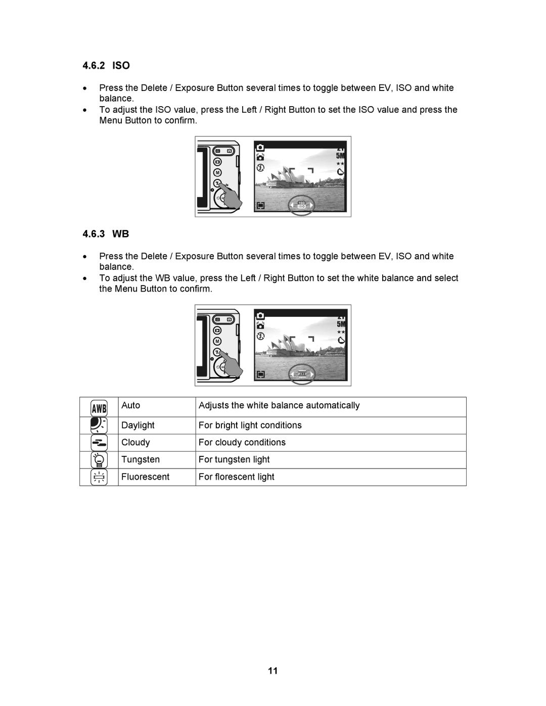 AGFA 530s user manual 2 ISO, 3 WB 