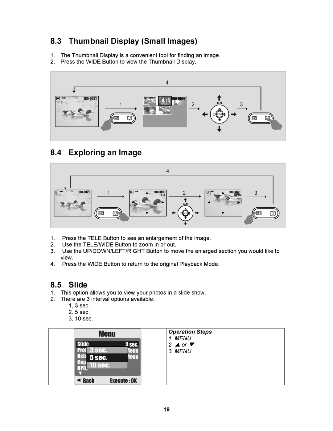 AGFA 530s user manual Thumbnail Display Small Images, Exploring an Image, Slide 