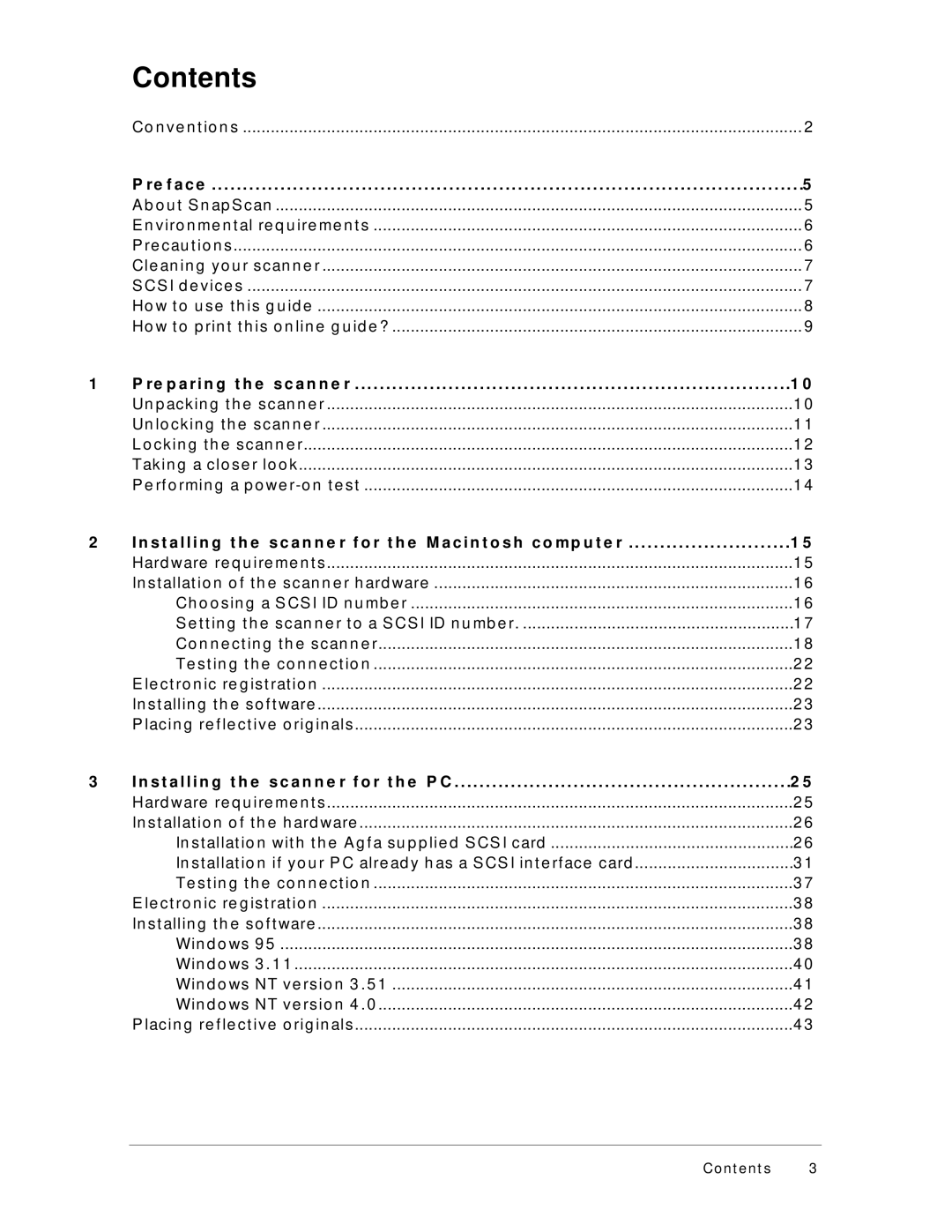 AGFA 300, 600 appendix Contents 