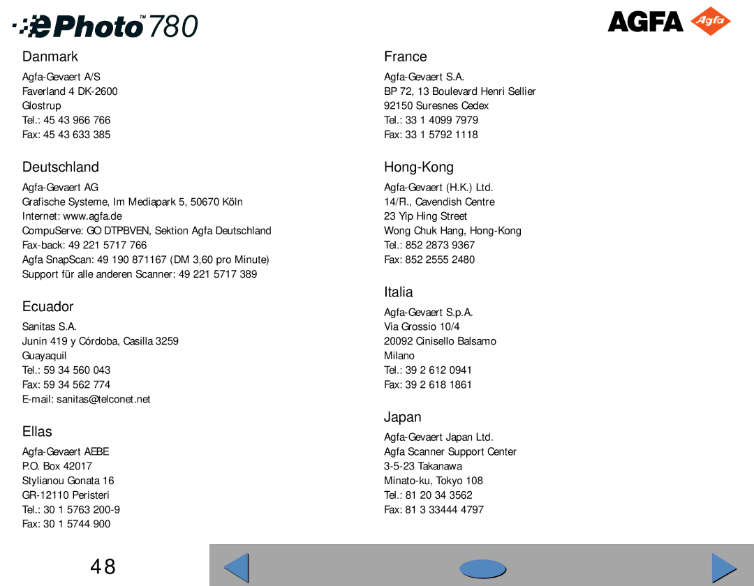 AGFA 780 quick start Danmark 